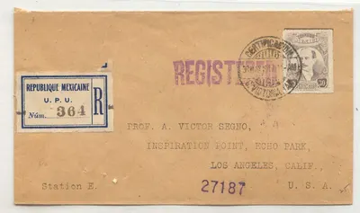 México 1916 México carta com n°616