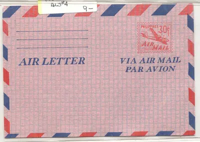 Filipinas AlS #4 aerograma aerogramme MINT (stationary inteiro postal)