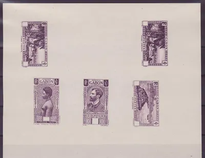 Gabon 1932 Ensaios Violeta Ogoue Brazza
