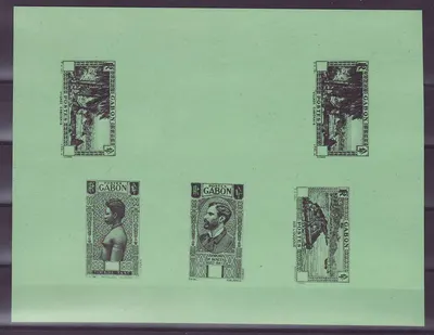 Gabon 1932 Essai Vert Ogoue Brazza