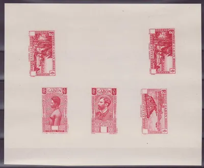 Gabon 1932 Essai Rouge Ogoue Brazza