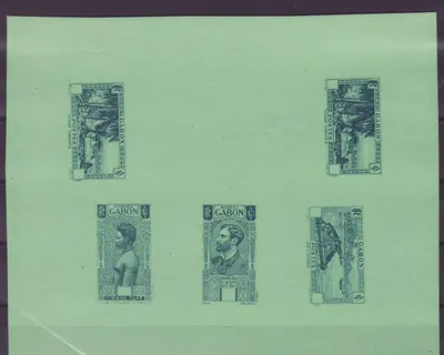 Gabão 1932 Ensaios Verde Ogoue Brazza