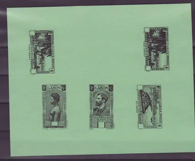Gabon 1932 Essai Vert Ogoue Brazza