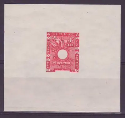 Cote des Somalis Essai Stempel Steuer