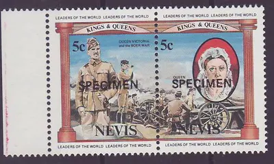 Nevis 5c Queen Victoria Sobrecarga Exemplar ** Luxo