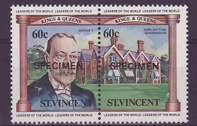 São Vicente 60c George V Sandrigham Sobretaxa ESPECIMEN ** Luxo