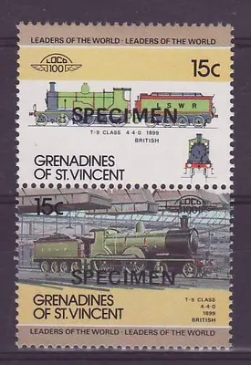 Grenadinas de St Vincent 15c Trem T 9 1899 ** Sobrecarregado Luxe ESPÉCIME