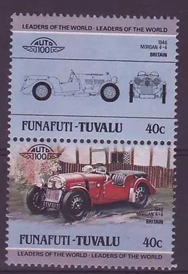 Funafuti Tuvalu 40c 1948 Morgan 4+4 Reino Unido ** Luxe