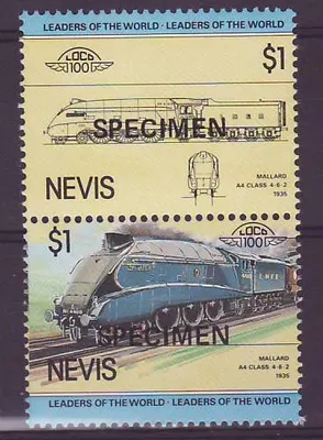 Nevis 1$ Trem Mallard A4 1935 ** Luxo Sobrecarga ESPÉCIME