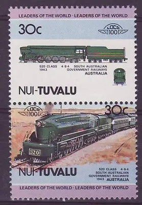 Nui Tuvalu 30c Trem 520 Classe Austrália 1943 ** Luxe