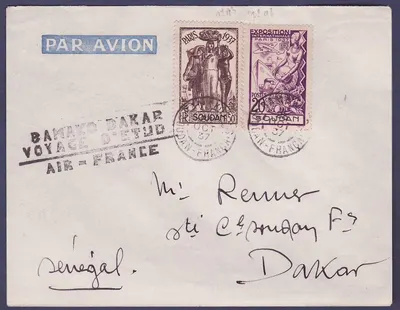 Sudão 1º Voo da Air France Bamako Dakar Senegal obl OCT 37