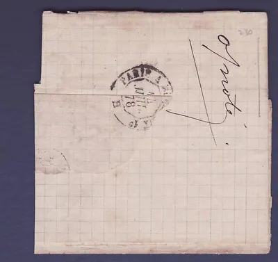 St Lucia SG 17 on small enveloppe dated 28 JUIN 1878 — Verso