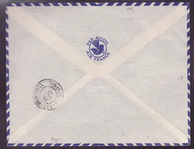 Soudan 1er Vol Bamako Kayes Tambacounda Kaolack Dakar Senegal 22 NOV 1937 ob Bamako 20 NOV 37 — Verso