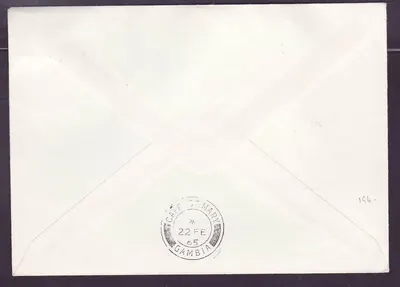 Gambie Gambia Soldier Town canc on Indepence 1965 cover — Verso