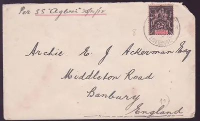 Carta Guiné com carimbo Liverpool Paquebote 1912