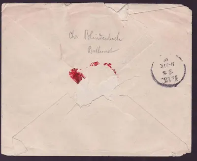 Gambia Gambie Briefmarkenversand nach Deutschland mit spätem QV 3d Gebrauch, Stempel Bathurst FEB 15 19 nach Leipzig Deutschland — Rückseite