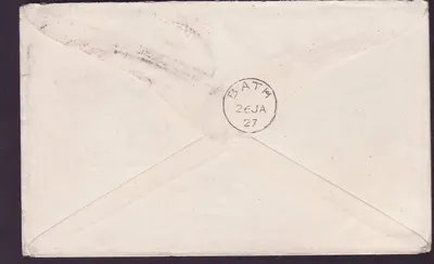 Gambia Gambie Scarce Dakar to Toulouse Mail with Elephant Values dated JA 27 — Verso