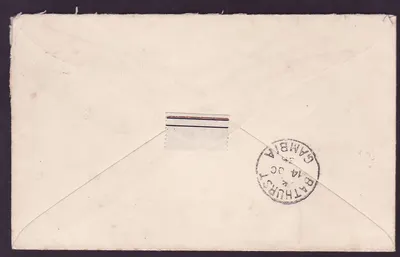 Gambia Gambie 1d + 1/2d Elephant values canc TPO #2 OC 36 per Birmingham England — Verso