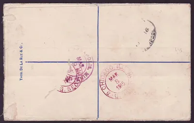 Gambia Gambie Registered letter with 4d value to Minneapolis USA dated 1915 — Verso