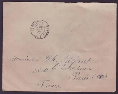 Guiné Carta Aff 2/25c Gue de Kitim cad Labe 12 JUI 30 para Paris França