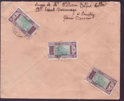 Guiné Letra com 10*5c Gue de Kitim cad Conakry JAN 27 para Paris França — Verso