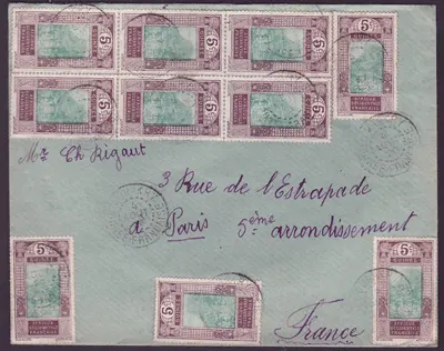 Guiné Carta com 10*5c Gue de Kitim cad Conakry AOUT 26 para Paris França