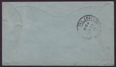 Gambia Gambie 1/2 + 1p Victoria adhesives with Received Gambia JA 02 cds to Stirling England — Rückseite