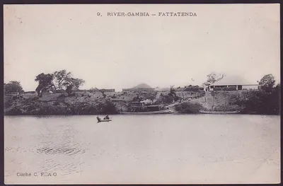 Bilhete postal antigo Gambie Fattatenda
