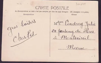 Alto Senegal & Niger Cartolina Cimitero Tomba del Colonnello Klobb e Ballay 5c e buon timbro Tombouctou MARS 07 — Verso