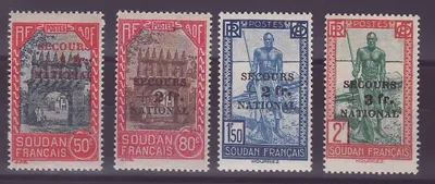 Soudan Secours National 125 a 128 ** Novo sem dobradiça Excelente estado