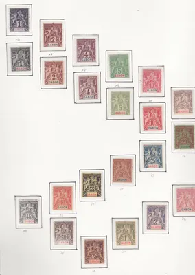 Coleção Gabão 1904-1932 Selos **/*/obl
