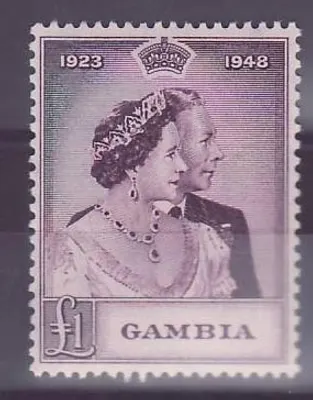 गैम्बिया 1948 सिल्वर वेडिंग ** u/m