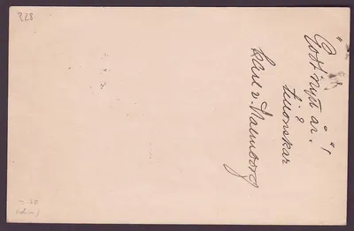 Suécia Material Postal Estacionário Leão Estocolmo 1898 cds Raro — Verso