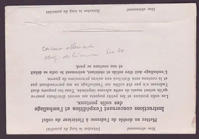 Kriegsgefangenensendung Envio para prisioneiros de guerra para Stammalger IV Militaria Lemaire Nouvion Raro Leão — Verso