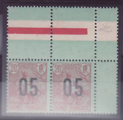 Guinee Berger Pulas 20c n° 58a Números espaçados correspondem ao normal ** Sem dobradiça Interpanneau (tir 613)