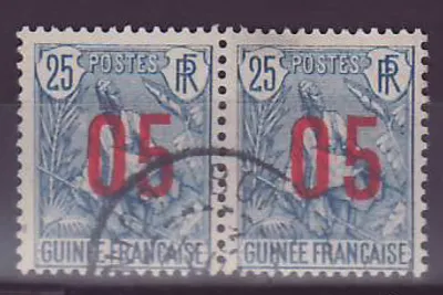 Guiné Berber Pulas 25c n° 59a Números espaçados mantendo o normal Obl (tir 506)