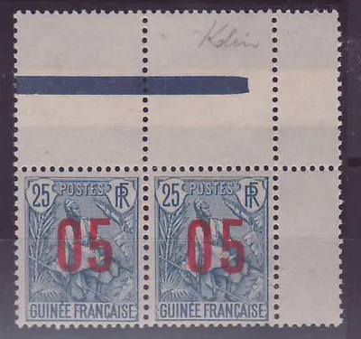 Guiné Berguer Pulas 25c n° 59a Números espaçados ** Sem articulação interpanneaul (tir 506)