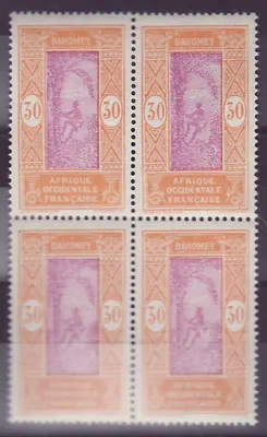 Dahomey n°77 30c Colheita de Nozes de Coco ** Bloco de 4