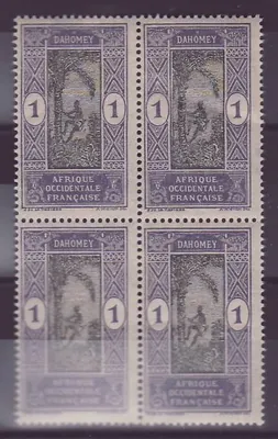 Dahomey n°42 1c Colheita de Nozes de Coco ** Bloco de 4