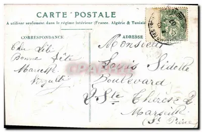 M. Louis — Buon compleanno — Cartolina francese — Verso