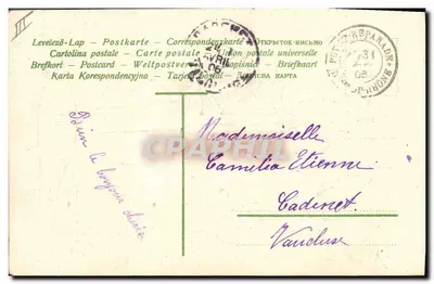 Bouquet de ciclamores en un cesto — 1° DE ABRIL — editor no visible — Reverso