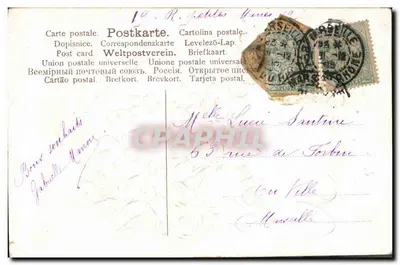 Violets dans un vase — Bonne Année — wydawca nie widoczny — Rewers