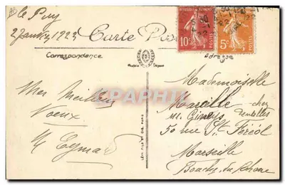 Le Puy — Grupo de Dentellistas dos arredores de Le Puy — LL. — n°114 — Verso