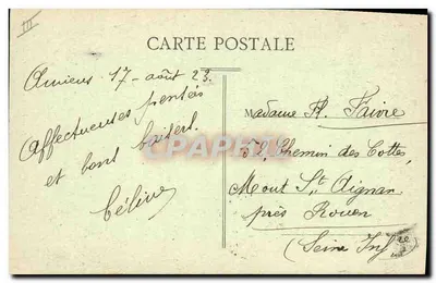 Amiens — Monumento di Jules Verne — Editore non visibile — Verso