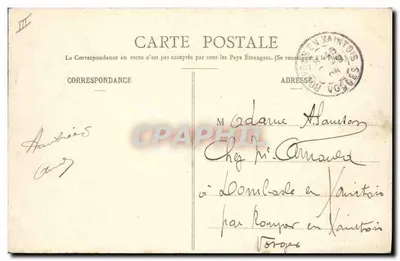 Camp de Châlons - Acampamento de Cavalos - O Pansage — Lunairie Militaire Guérin, Mourmelon — Verso