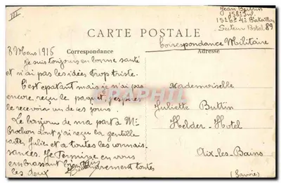 Efeitos de um obus em um abrigo para cavalos — A Grande Guerra 1914 — NO FRONTE — J. M. T. Paris — Verso