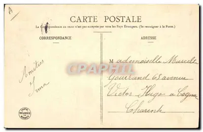Dois crianças em trajes — Bons Desejos 1906 — Edição Bergeret — Verso