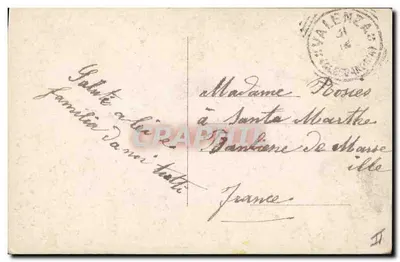 Kolacja z ptakami i kwiatami — 1909 — wydawca nieznany — Rewers