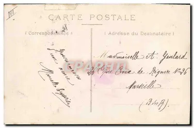 Menina em uma caixa de correio — Ano 1909 — Editor desconhecido, n° 4022 — Verso
