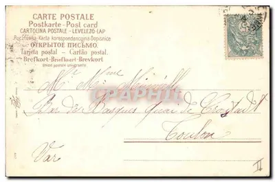 Niño entre flores — Feliz Año 1905 — editor no visible — Reverso